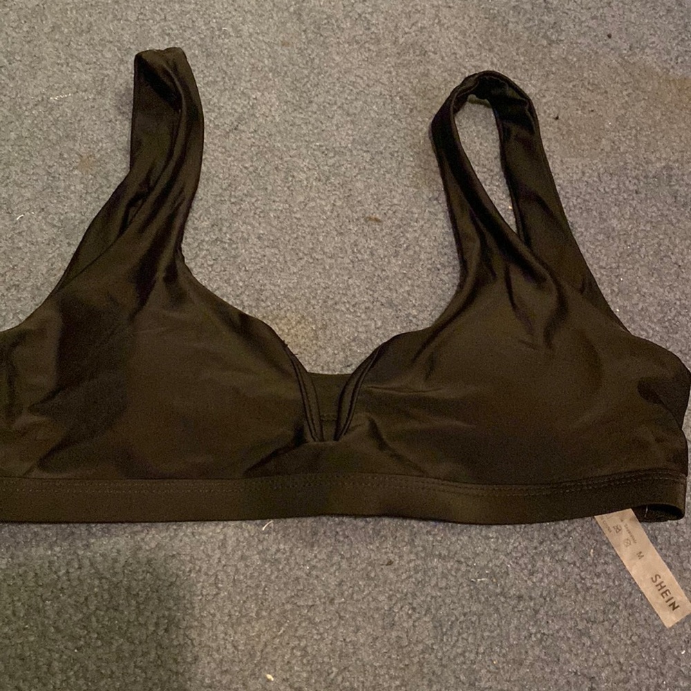 Shein swimsuit top, black, medium